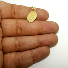 Load image into Gallery viewer, New 14k yellow gold oval virgin Miraculous Milagrosa pendant religious gift 1.7g