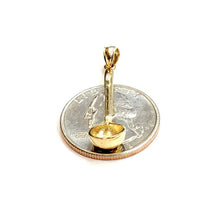 Load image into Gallery viewer, 14k yellow Gold solid 3D Ladle Pendant charm gift fine Kitchenware jewelry 1.6g