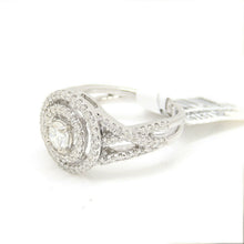 Load image into Gallery viewer, 0.83Ct Natural Diamond In 14k White Gold Wedding Engagement women Ring Size 6.5