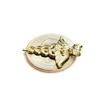 Load image into Gallery viewer, New 10k yellow solid Gold caduceus medical sign Pendant charm fine jewelry 1.1g