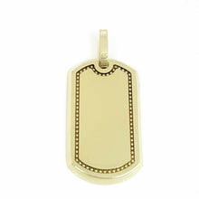 Load image into Gallery viewer, real 10k yellow Gold solid dog tag Pendant charm shiny fine gift jewelry 6.7g