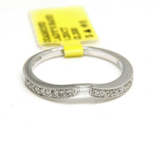 Load image into Gallery viewer, 0.20ct genuine diamond 14k White Gold curved Women Ring fine jewelry Size 6.75