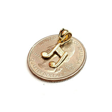 Load image into Gallery viewer, New 14k solid yellow Gold Tiny music sign note Pendant gift fine jewelry 0.6g
