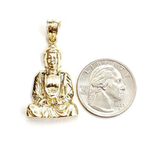 Load image into Gallery viewer, New 10k yellow gold buddha Buda Buddah pendant charm fine religious jewelry 4.6g