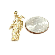 Load image into Gallery viewer, 14k yellow Gold fireman firewoman firefighter Pendant charm fine jewelry 3.4g