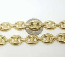 Load image into Gallery viewer, New 10K yellow gold 13mm hollow puff Gucci link chain jewelry gift 28" 46.6g