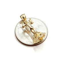 Load image into Gallery viewer, 14k yellow Gold Solid 3D Flamenco dancer Pendant charm gift fine jewelry 3g