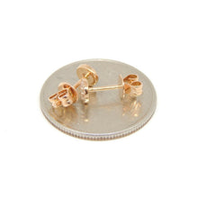 Load image into Gallery viewer, New 14k rose Gold 0.20Ct Diamond stud Earrings gift for her Push Back Fastening