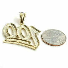 Load image into Gallery viewer, New 10K Solid Yellow Gold Diamond Cut One Hundred 100 Charm Pendant jewelry 6.6g