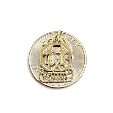Load image into Gallery viewer, New 14k yellow Gold Gemini zodiac sign astrology Pendant charm fine jewelry 1.3g