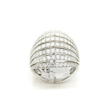 Load image into Gallery viewer, New 1.87ct genuine diamond 14k White Gold Women wide band Ring jewelry Size 6.75
