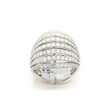 Load image into Gallery viewer, New 1.87ct genuine diamond 14k White Gold Women wide band Ring jewelry Size 6.75