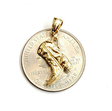 Load image into Gallery viewer, 14KT Yellow Gold Solid 3D Cowboy Boot Cowgirl Western Pendant Fine Jewelry 2.5g