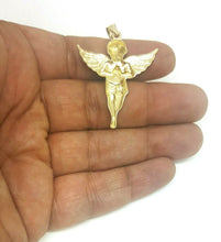 Load image into Gallery viewer, 14k yellow Gold full body angel Pendant charm unisex gift fine jewelry love 4g