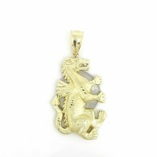 Load image into Gallery viewer, 10k yellow gold dragon full body pendant/charm gift fine jewelry for men 6.6g