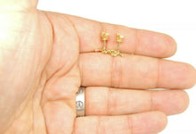 Load image into Gallery viewer, New 14k yellow Gold 0.16Ct Round Diamond snake stud Earrings Push Back Fastening