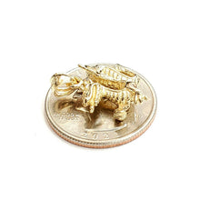 Load image into Gallery viewer, 14k yellow Gold 3D winged dragon Pendant charm solid gift fine jewelry 4.2g
