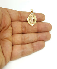 Load image into Gallery viewer, New 14k Gold two tone oval saint Jude juda Pendant charm cubic zirconia 2.9g