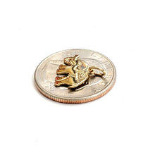 Load image into Gallery viewer, 14k yellow Gold tiny elephant Pendant charm unisex good luck fine jewelry 0.8g