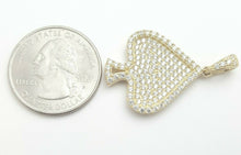 Load image into Gallery viewer, 14k yellow Gold Ace of spade Pendant with cubic zirconia fine gift jewelry 4.6g