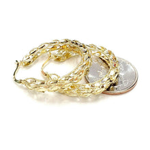 Load image into Gallery viewer, New 10K yellow Gold 1.29" 4mm Turkish hoop Earrings Round fine jewelry 4.9g