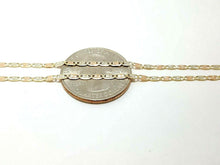 Load image into Gallery viewer, 10K tri color gold 2mm Valentino chain Necklace jewelry gift for her 16" 1.9g