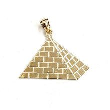 Load image into Gallery viewer, New 14k yellow solid Gold Egyptian pyramid Pendant fine gift jewelry 2.6g