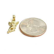 Load image into Gallery viewer, New 10k yellow Gold full body angel diamond cut Pendant charm fine jewelry 1g