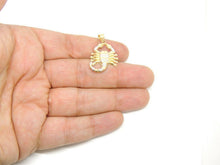 Load image into Gallery viewer, New 14k two tone gold scorpion full body pendant charm fine gift jewelry 2.5g