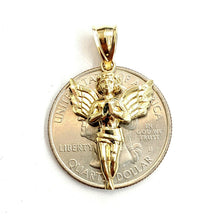 Load image into Gallery viewer, New 10k yellow Gold full body angel diamond cut Pendant charm fine jewelry 1.5g