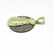 Load image into Gallery viewer, 10k yellow gold dollar sign money bag lucky pendant charm fine gift jewelry 2g