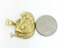 Load image into Gallery viewer, New 14k yellow Gold Noah's Ark ship Pendant charm fine gift religious jewelry 8g