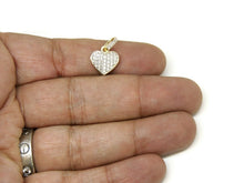 Load image into Gallery viewer, New 14k yellow Gold heart Pendant cubic zirconia gift fine jewelry for her 1.5g