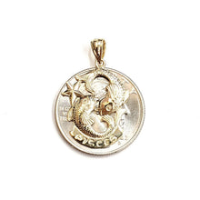 Load image into Gallery viewer, New 14k yellow Gold Pisces fish zodiac sign Pendant astrology fine jewelry 1.9g