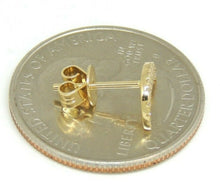 Load image into Gallery viewer, New 14k yellow Gold 0.11Ct Round Diamond moon stud Earrings Push Back Fastening