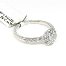 Load image into Gallery viewer, 0.48ct Genuine diamond 14k White Gold Women round ball Ring fine gift Size 6.5