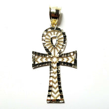 Load image into Gallery viewer, 10k yellow gold Egyptian ankh cross pendant charm fine religious jewelry 2.6g