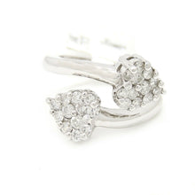 Load image into Gallery viewer, New 0.77Ct Natural Diamond In 14k white Gold Women's heart Ring fine gift Size 7