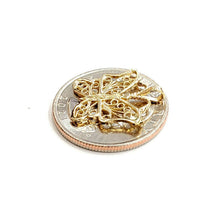 Load image into Gallery viewer, New 14k yellow Gold butterfly Pendant charm filigree gift fine jewelry 1.1g