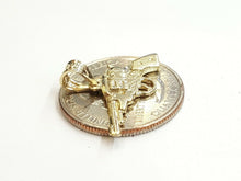 Load image into Gallery viewer, 14k yellow solid Gold handgun pistol gun Pendant charm fine gift jewelry 1.8g