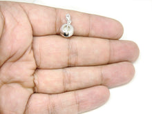 Load image into Gallery viewer, 14k white gold round 8mm fresh water pearl Pendant charm with zirconia gift 1.8g