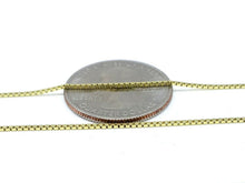 Load image into Gallery viewer, New 14K Yellow Gold 0.95mm Square Box Chain Necklace fine gift jewelry 2.9g 20"