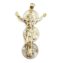 Load image into Gallery viewer, 10k yellow gold Jesus full body religious pendant charm gift fine jewelry 6.5g
