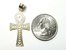 Load image into Gallery viewer, 10k yellow gold Egyptian ankh cross pendant charm fine religious jewelry 1.8g