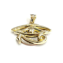 Load image into Gallery viewer, 10k yellow Gold Egyptian eye of Horus protection Pendant fine gift jewelry 3.9g