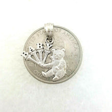 Load image into Gallery viewer, New 14k white Gold baby teddy bear Pendant charm gift fine jewelry unisex 1.3g