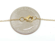 Load image into Gallery viewer, 14k yellow Gold 0.14Ct real Diamond necklace gift jewelry 18" adjustable chain