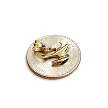 Load image into Gallery viewer, New 14k yellow Gold Tiny Dove bird Pendant charm love gift fine jewelry 1.1g