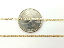 Load image into Gallery viewer, New 10K tri color gold 2mm valentino chain Necklace fine gift jewelry 2.5g 22"