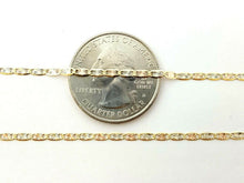 Load image into Gallery viewer, New 10K tri color gold 2mm valentino chain Necklace fine gift jewelry 2.5g 22"